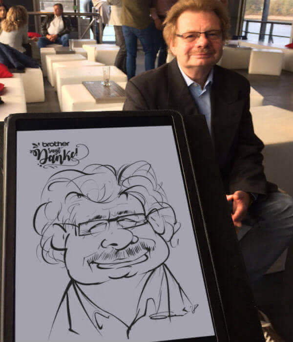 ipad-karikaturist in hamburg