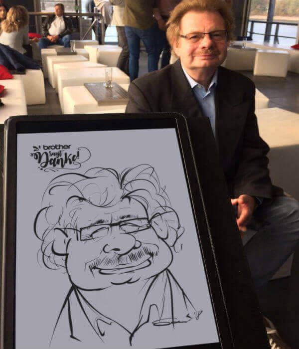 iPad-Karikaturist in Stuttgart
