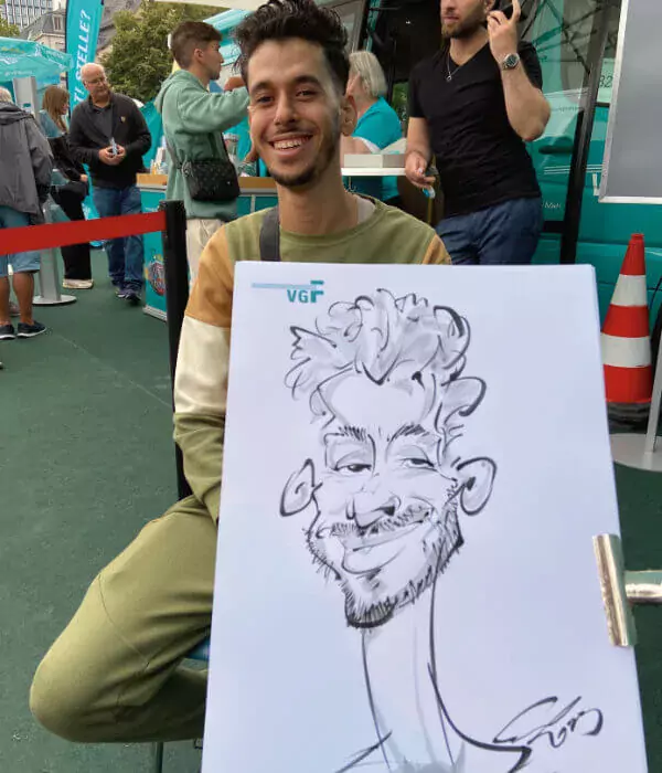 Schnellzeichner - Karikaturist an der Mainuferfest in Frankfurt am Main