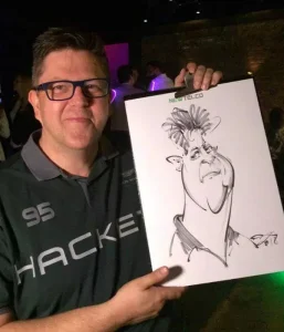 Karikaturist-Schnellzeichner.