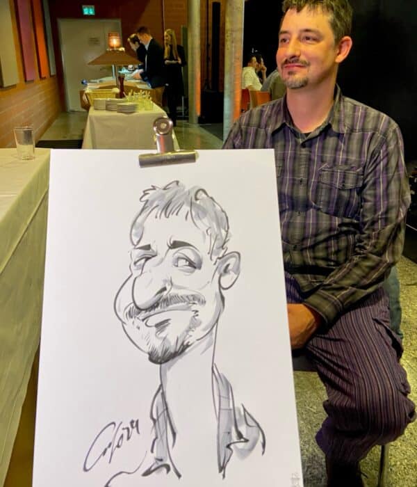 Schnellzeichner-Karikaturist in Mannheim.