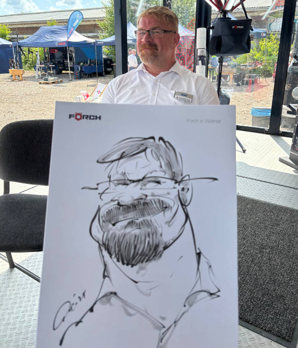 Schnellzeichner-Karikaturist und iPad-Zeichner in der Schweiz