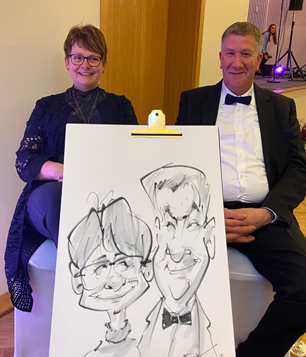 Karikaturist für Hochzeit. Schnellzeichner für Hochzeitsfeier.
